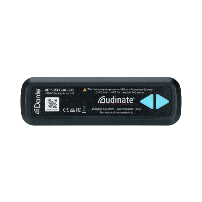 Audinate ADP-USBC-AU-2X2 數位音訊轉換器 USB-C 輸入輸出：圖片 3